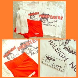 White and Orange Hooters Uniform