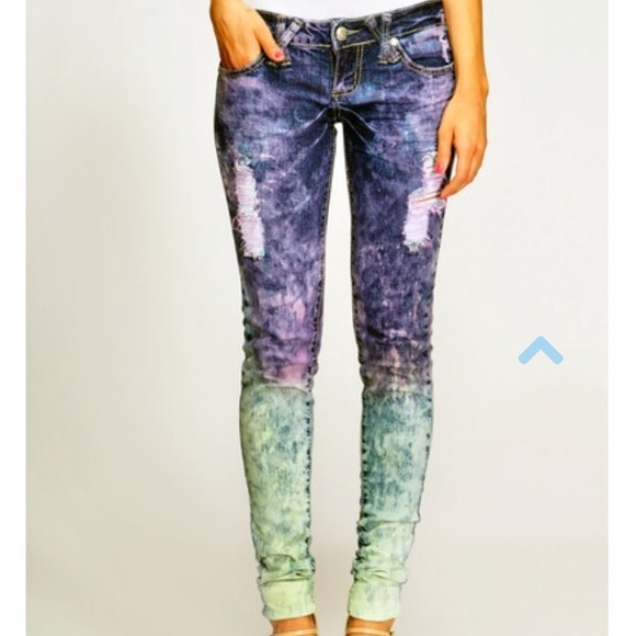 Tye-dye SKinny Jeans. 0, 2, 4, 6, 8, 10, 12, 14