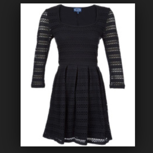 Scoop "Kellee" Black Eyelet Dress