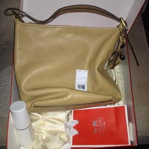 Coach legacy purse in sand