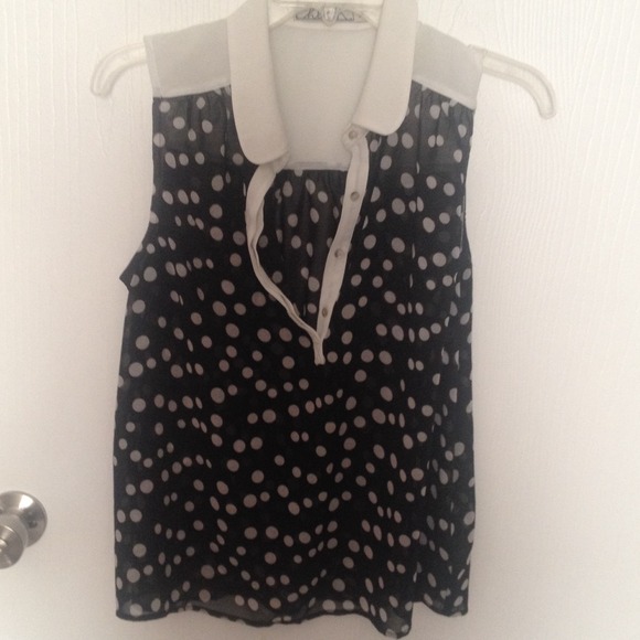 Polka dot blouse