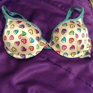 Cute colorful hearts bra