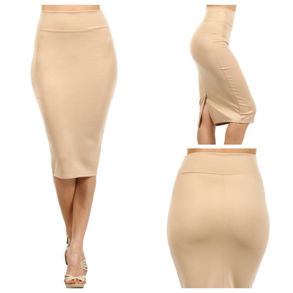 Dresses & Skirts - Elastic high waist band pencil sexy skirt
