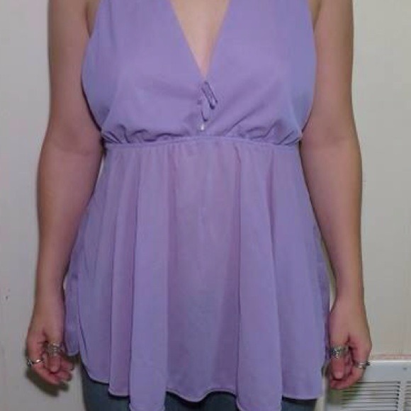 Vintage Flowy Purple Tank - Picture 3 of 4