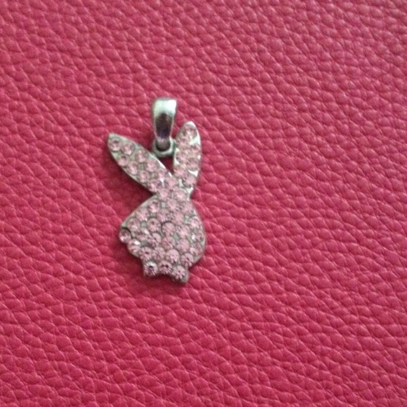 Pink stones playboy bunny charm