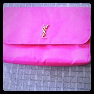Small Hot pink inspired YSL toiletries bag