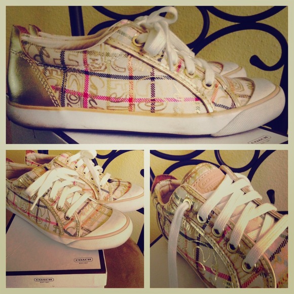 REDUCED* COACH Metallic/Multicolor Sneakers - 6