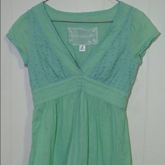 Mint green Nick & Mo Top - Picture 2 of 3