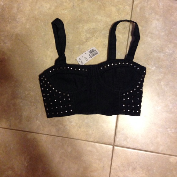 Forever 21 studded crop top