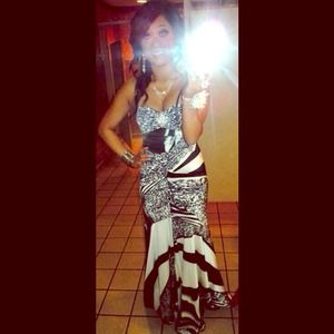 Printed prom dress