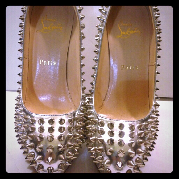Silver metallic Christian Louboutin pumps