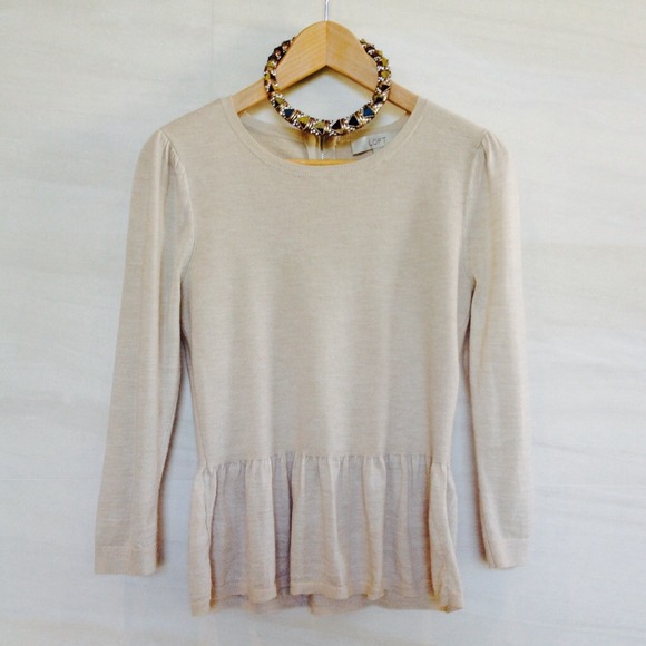 😍New Listing! Peplum sweater from the LOFT