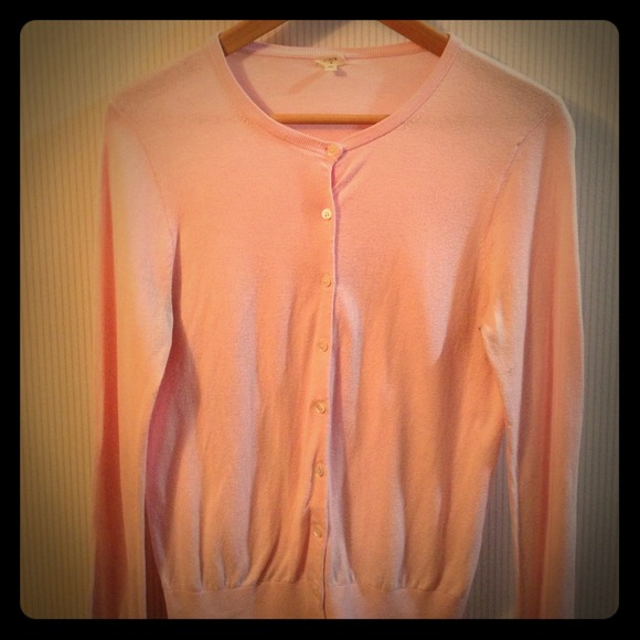 JCrew long sleeve cardigan- light pink