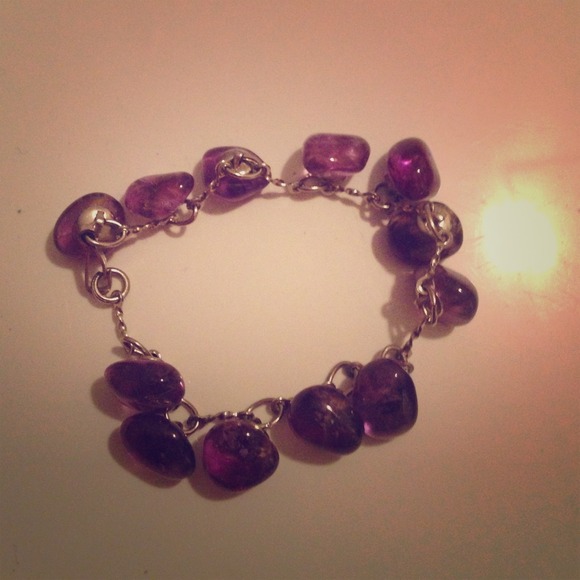 Cool purple rock bracelet
