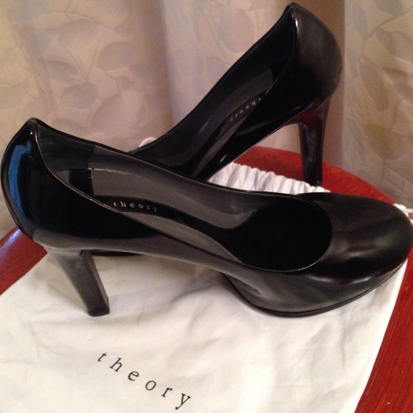 Theory patent leather heels