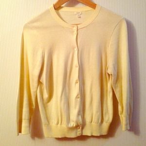 Jcrew yellow cardigan