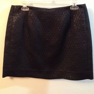 Jcrew black metallic skirt