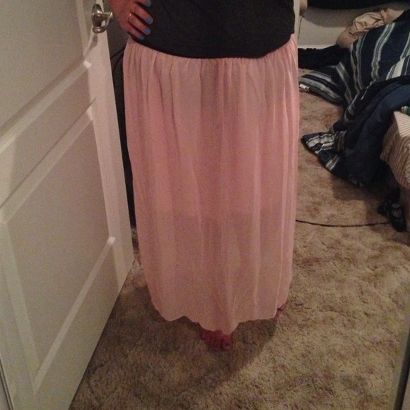 Dresses & Skirts - NWOT pink sheer skirt