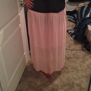 NWOT pink sheer skirt