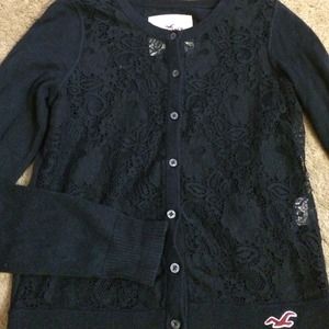 Hollister navy blue cardigan