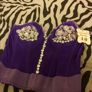 Custom Rhinestone studded fitted bustier!
