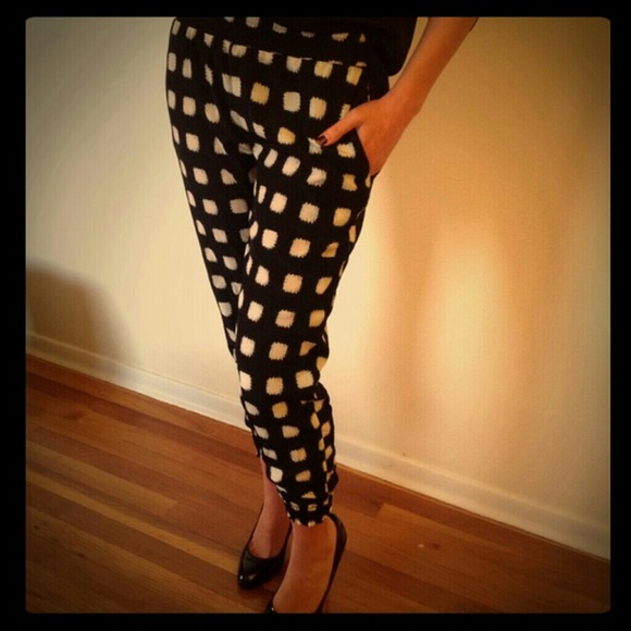 Black & White Hammer Style Trouser Pants