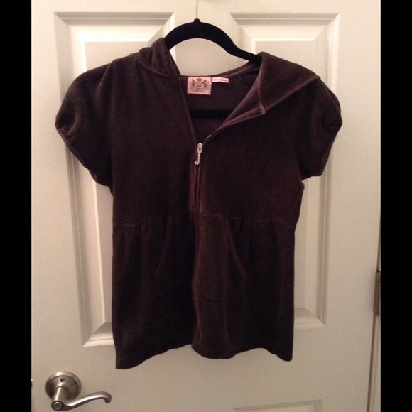 Juicy Couture brown terry cloth hoodie