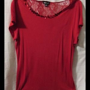 Blouse by Allen B. beautiful Red with sequin