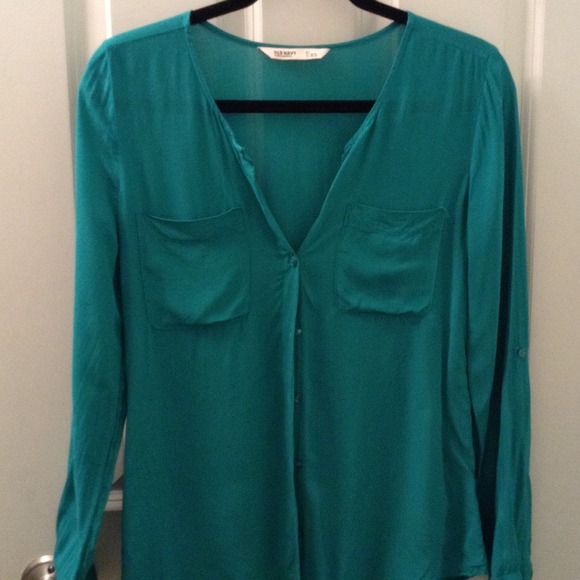 Chic silk blouse.