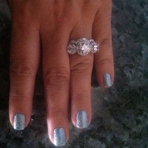 Sale $25!! Rhodium Plated Crystal Wedding Set