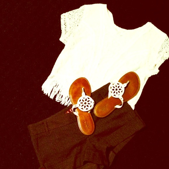 American Eagle White Summer Sandals