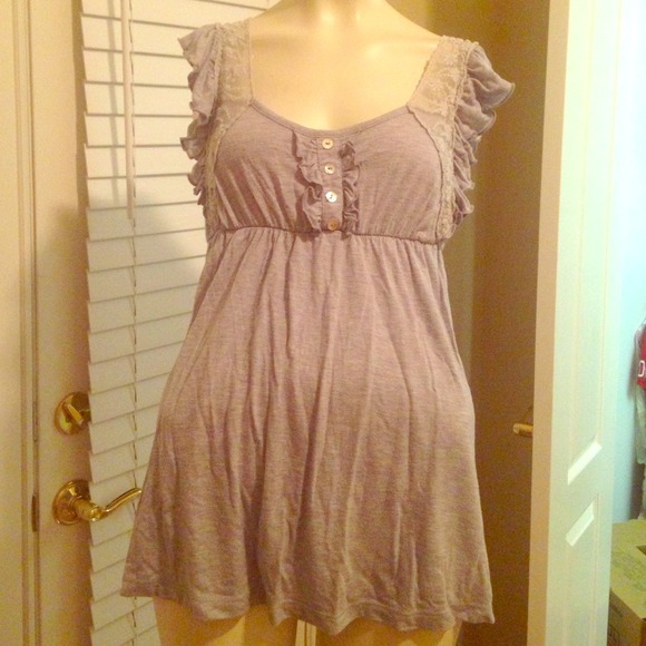 Blue Lace Bottom Top
