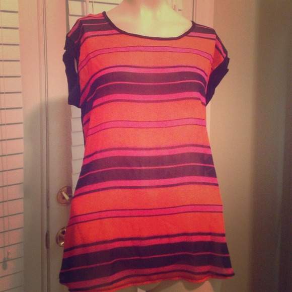 Sheer stripe stylish top from London