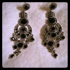 Black/Silver Earrings