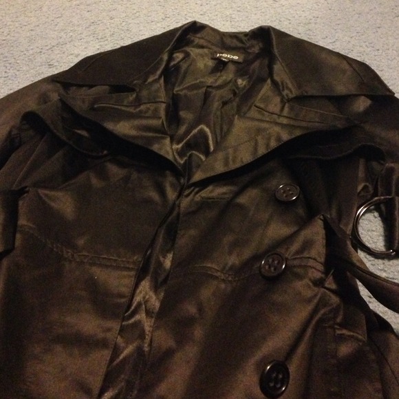 bebe Black Trench Coat - Picture 3 of 4