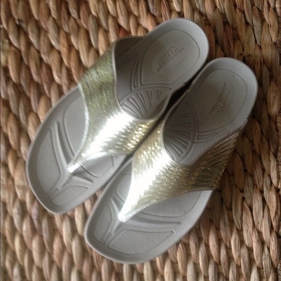 Gold Sequin Earth Shoes
