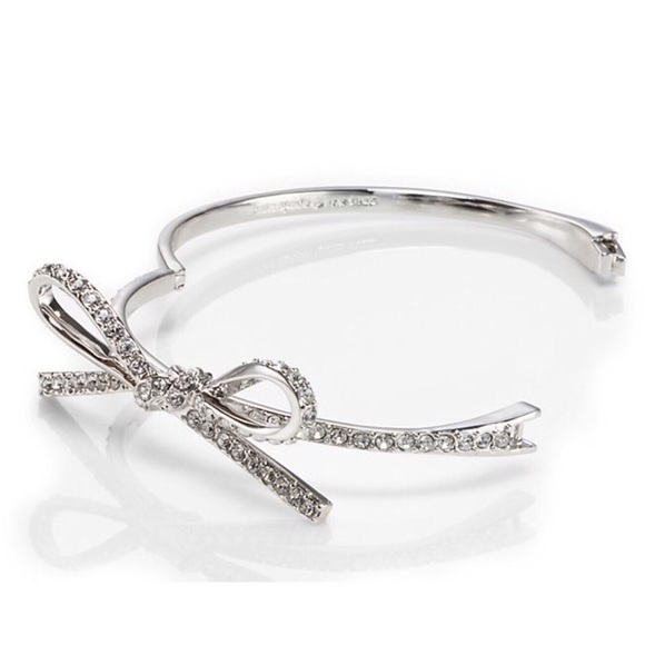 Kate Spade Skinny Mini Pave Bow Bangle Bracelet - Picture 2 of 4