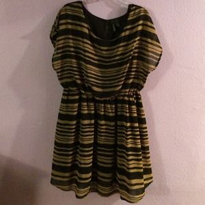 Brown & Black Dress