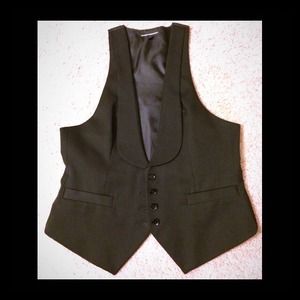 Plain black vest