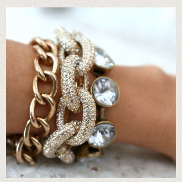 Accessories - 🌟Host Pick🌟  Pave link Gold Bracelet