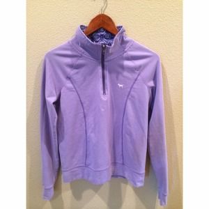 VS pink yoga half zip pullover