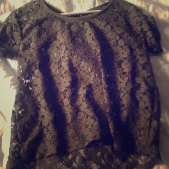 Lace army green tee