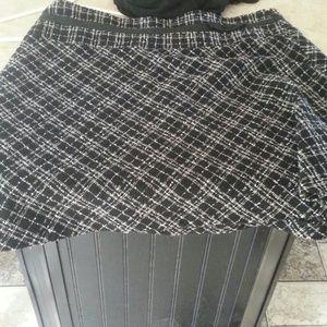 Black plaid skirt