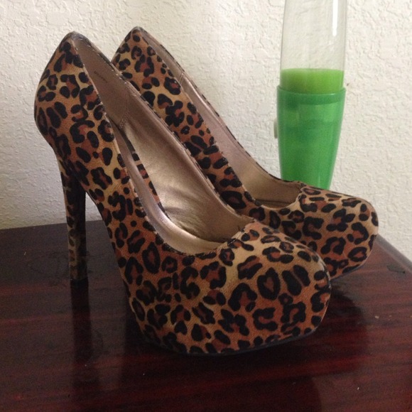 Leopard heels/gold spike heels BUNDLE!