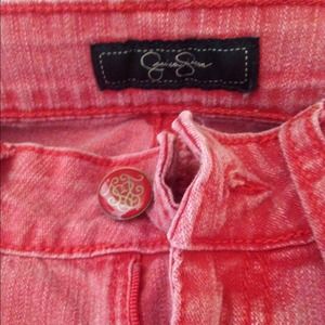 Jessica Simpson Red Denim Peg Leg/Capri.