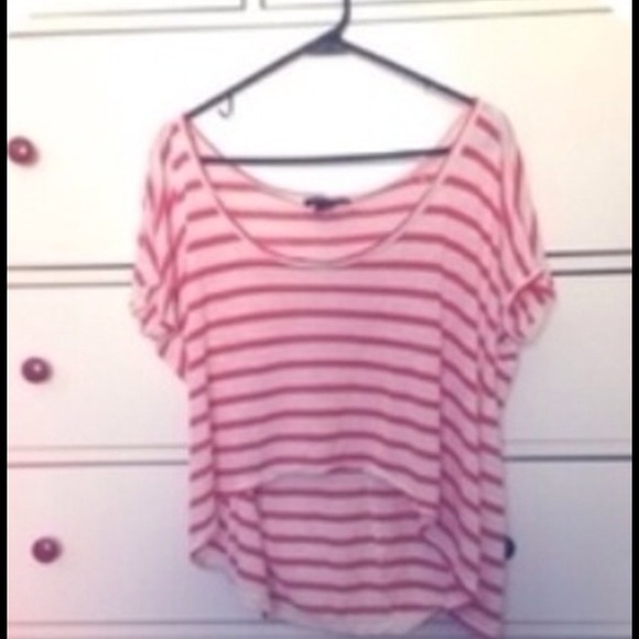 Pink striped crop top!