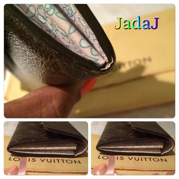 🎉🎊HP 07/12 Louis Vuitton Fleuri Sarah Wallet🎉🎊 - Picture 3 of 4
