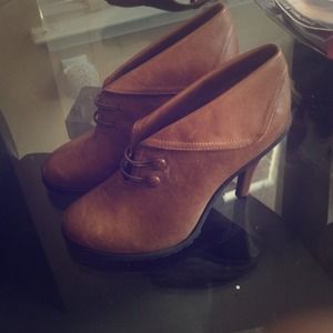 Unique brown booties