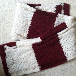 A&F: Red and Ivory Scarf