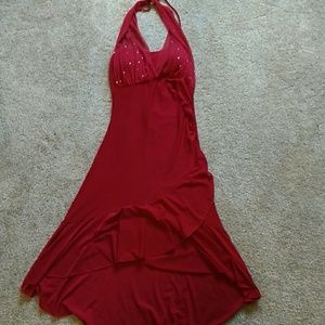Red dress size S stretches a little